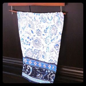 LOFT 100% Viscose Floral Pants